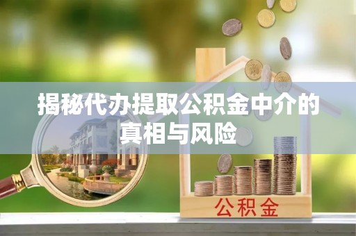 阳西揭秘代办提取公积金中介的真相与风险