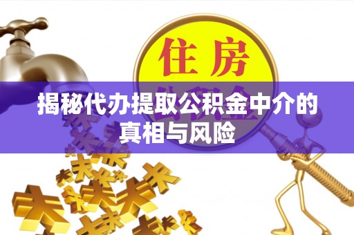 阳西揭秘代办提取公积金中介的真相与风险