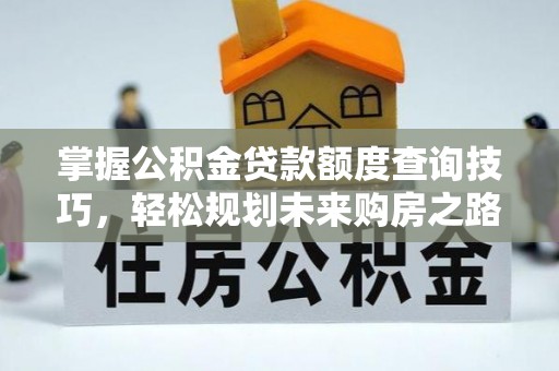 阳西掌握公积金贷款额度查询技巧，轻松规划未来购房之路