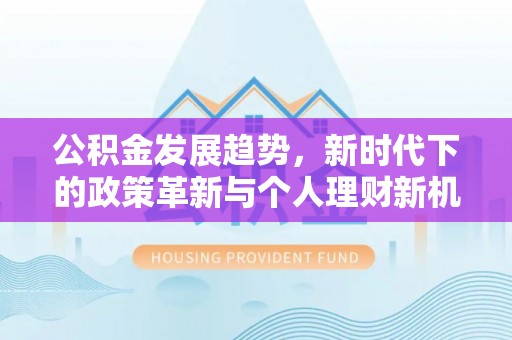 阳西公积金发展趋势，新时代下的政策革新与个人理财新机遇